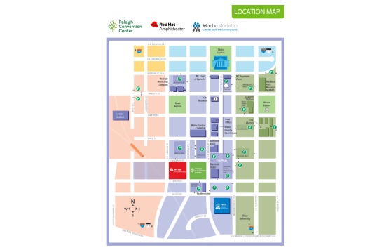 Map of Downtown Raleigh Spotlight